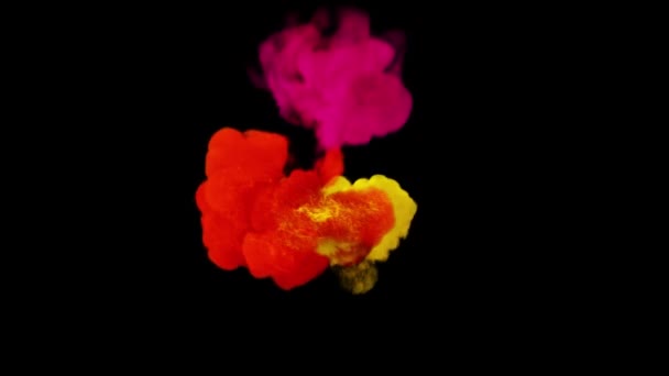 Colorful Smoke Explosion Alpha Channel Mov — Stock Video