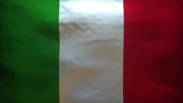 Italienflagga Som Slits För Att Avslöja Korrekt Modell Coronavirus Covid — Stockvideo
