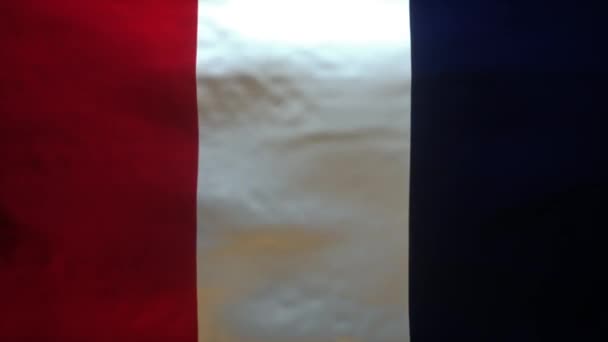 Animation France Flag Being Ripped Green Screen Chromakey — Stock Video