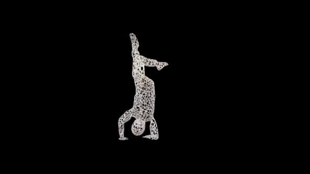 Abstract Порожній Хіп Хоп Танцюрист Лума Матте — стокове відео
