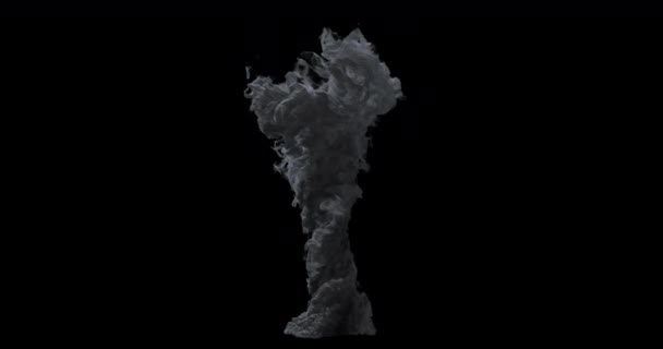 Large Smoke Torando Getting Created Fading Alpha Channel — Stock Video