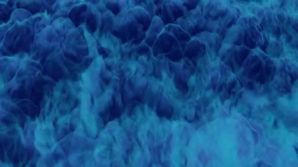 Fond Bleu Vagues Fumée Boucle Sans Couture — Video