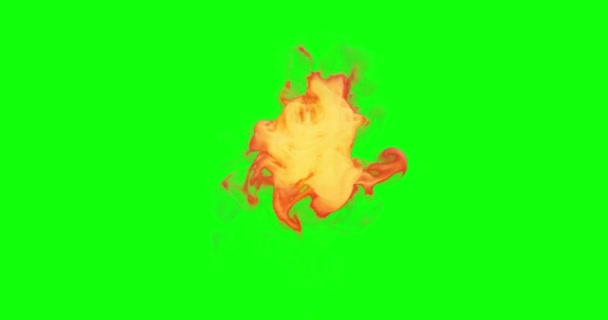 Feuer Flammen Hintergrund Seamless Loop Green Screen Chromakey — Stockvideo