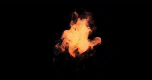 Ogień Płomienie Tło Bezszwowe Pętla Luma Matte — Wideo stockowe