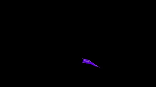 Purple Wave Silk Cloth Flying Air Alpha Channel Mov — Stock Video