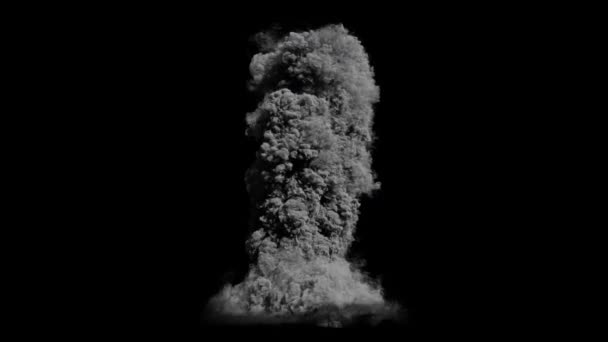 Erupción Del Volcán Aislada Luma Matte — Vídeo de stock