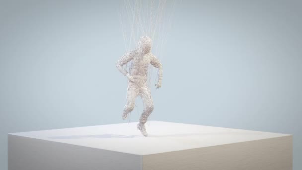 钢丝上的橡皮筋舞者 — 图库视频影像