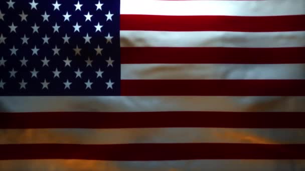 Amerika Birleşik Devletleri Bayrağı Boyutlu Coronavirus Covid Akışını Gözler Önüne — Stok video