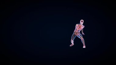 Atlet Capoeira Performer, Kusursuz Döngü, Luma Matte Eklendi, x ışını