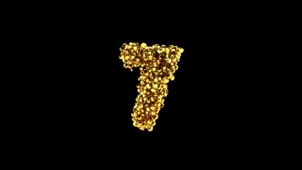 Відлік Золотих Свят Десяти Лума Матте — стокове відео