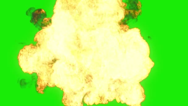 Μεγάλη Μετάβαση Έκρηξης Πράσινο Χρώμα Οθόνης — Αρχείο Βίντεο