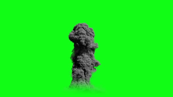 Volcano Erupting Isolated Green Screen Chromakey — Stock Video