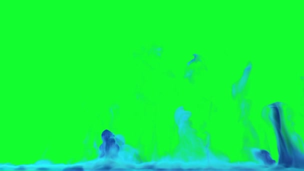 Golfachtige Moeras Magie Blauwe Rook Stroomt Naadloze Lus Green Screen — Stockvideo