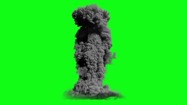 Vulkaanuitbarsting Geïsoleerd Green Screen Chromakey — Stockvideo