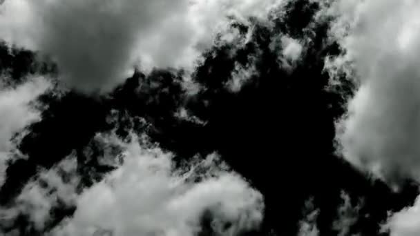 Timelapse Nubes Contra Fondo Transparente Canal Alfa — Vídeos de Stock