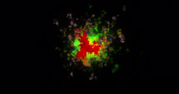 Разноцветный Взрыв Пыли Лума Матте — стоковое видео