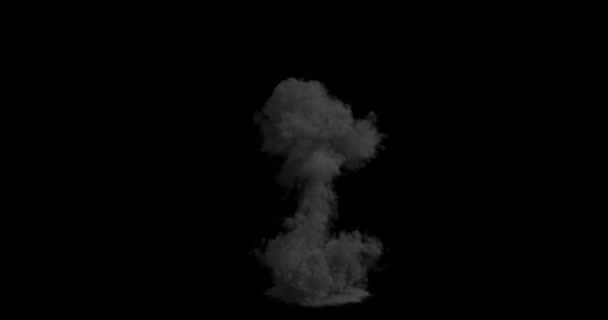 Atombombenexplosion Luma Matte — Stockvideo