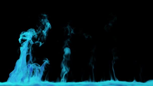 波浪魔法の青い煙が流れる シームレスなループ ルママット — ストック動画