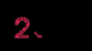 Gül yapraklarından yapılan 2021 yılbaşı tabelası, Alpha Channel.mov