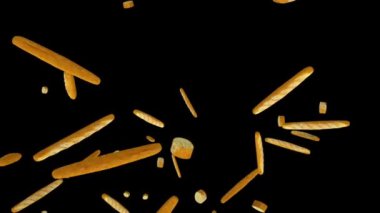 Yavaş çekimde uçan taze ekmek, Luma Matte takılı.