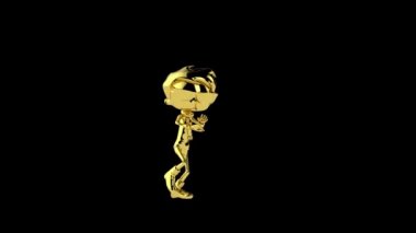 Altın çocuk robot dansı, kusursuz döngü, Alfa Kanalı