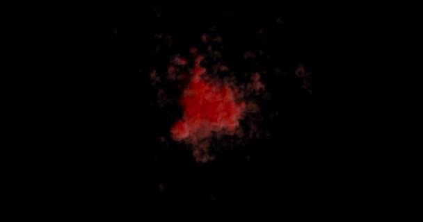 Esplosione Polvere Rossa Luma Matte — Video Stock