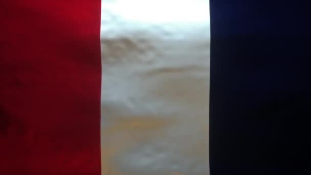 Animación Bandera Francia Rasgada Alpha Channel — Vídeos de Stock