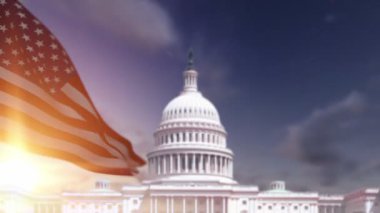 Amerikan bayrağı bizimle Capitol Binası