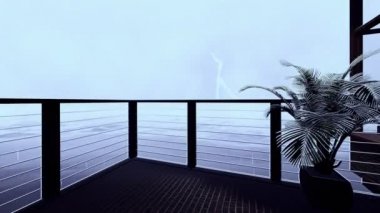 Deniz Fırtınayla birlikte Lightning'ler, güverte tilt, yat yelken