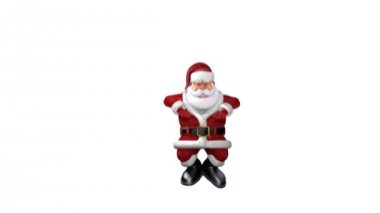Noel Baba beyaz karşı bir Rus dans yapıyor