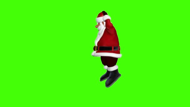 Santa Claus feiert, Chroma-Key, nahtlose loop — Stockvideo