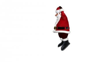 Noel Baba kutluyor, beyaz, kesintisiz döngü karşı