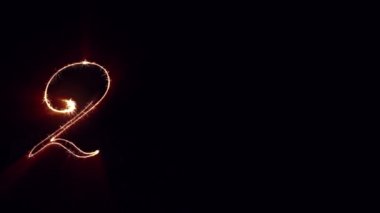 Yeni yıl işareti 2016, Fireworks ile yazılı Parlatıcı