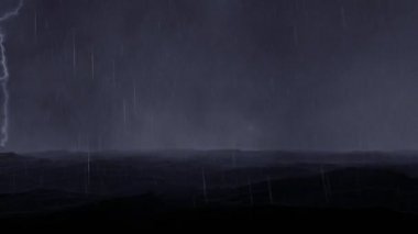 Balıkçı teknesi, okyanus fırtına Lightning'ler, kamera sinek ile