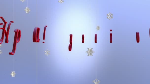 Happy Holidays with floating Paper Flakes, Luma Matte — Stok Video