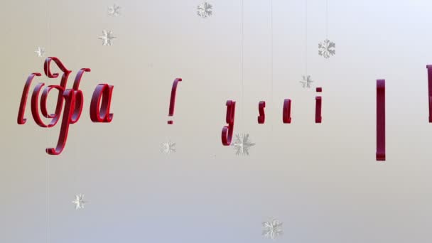 Happy Holidays met drijvende papier vlokken — Stockvideo