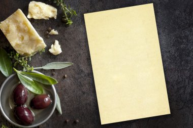 Gıda arka plan ile boşaltmak