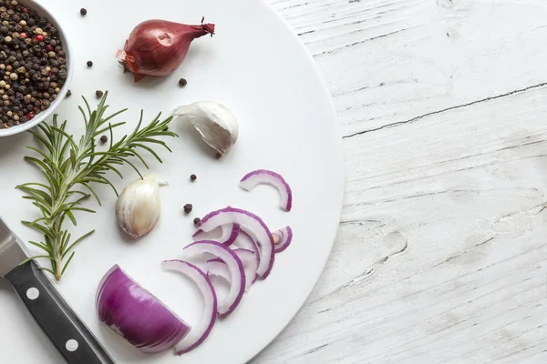 Lebensmittel Hintergrund Ansicht von oben — Stockfoto