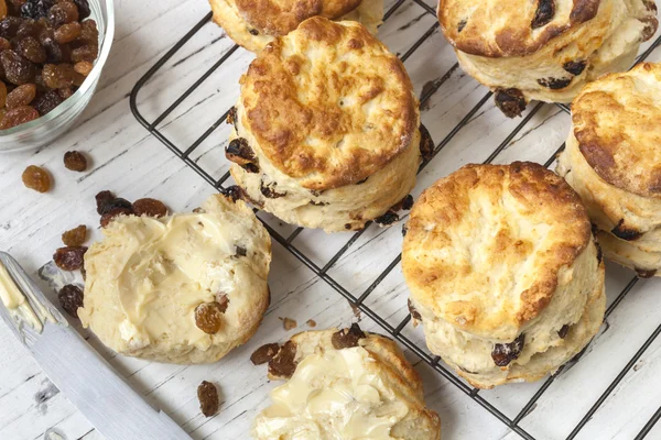 Φρούτα Scones σε Rack κάτοψη — Φωτογραφία Αρχείου