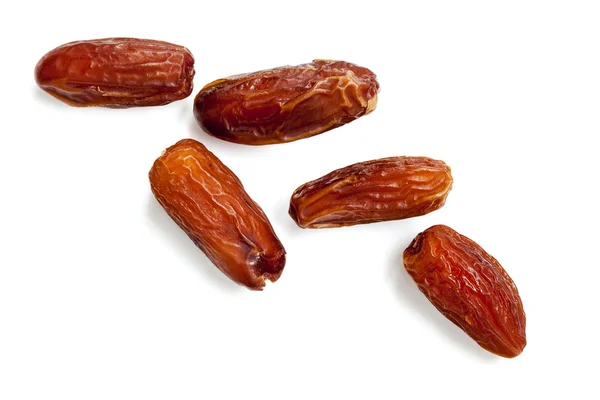 Dates isolées sur blanc — Photo