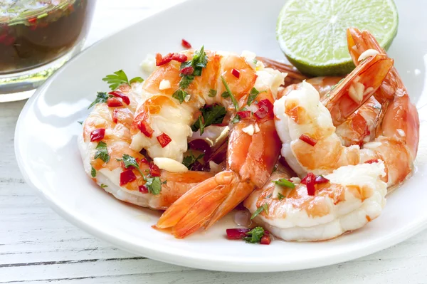 Shrimp with Chili and Lime — Stock Photo, Image