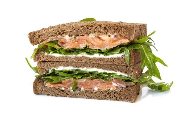 Smoked Salmon Sandwich — Stock Photo, Image