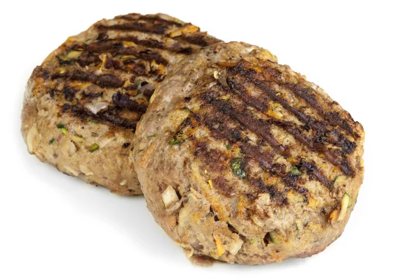 Healthy Hamburger Patties Isolated — Stock Photo, Image