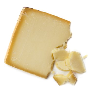 Beyaz izole Gruyere Peynir
