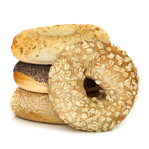 Bagels isolado em branco — Fotografia de Stock