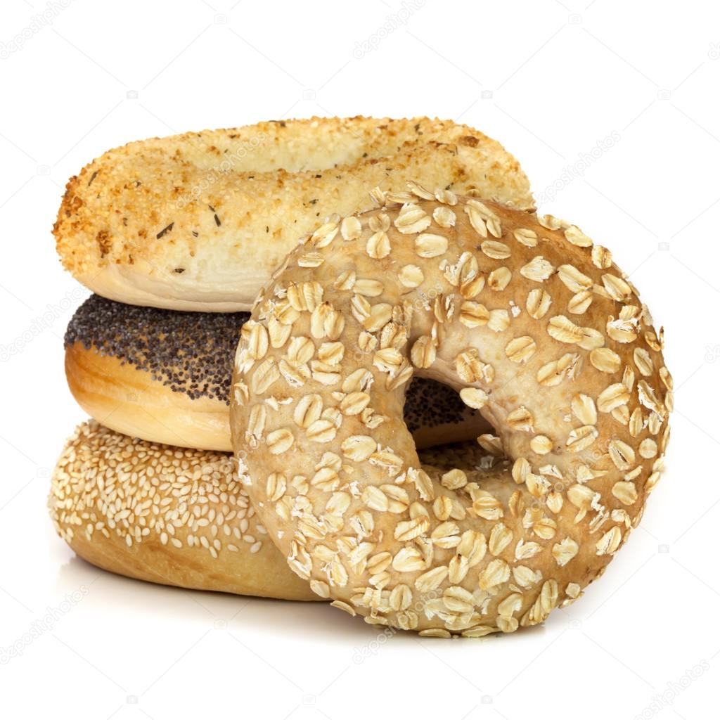 Bagels Isolated on White