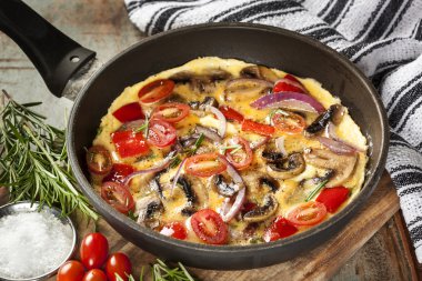 Omlet tava pişirme