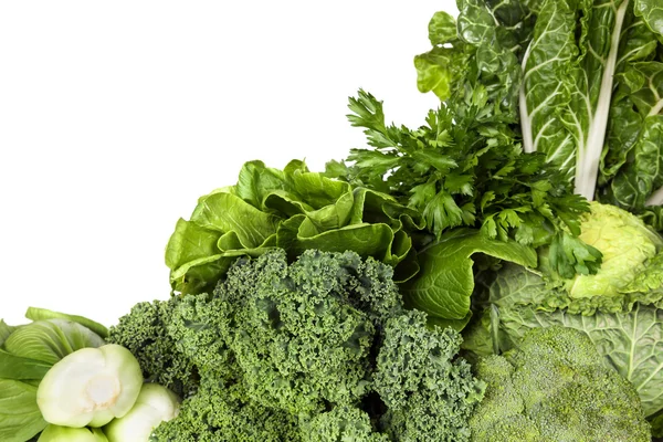 Green Vegetables over White Background — Stock Photo, Image