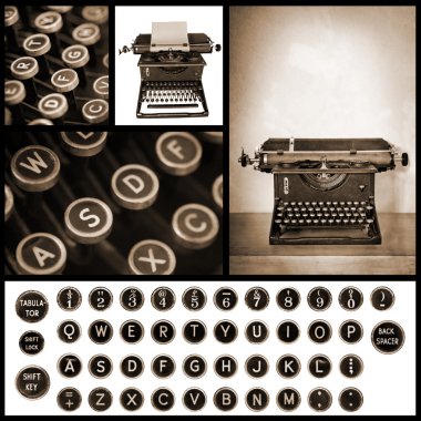 Vintage Typewriter Image Collection clipart