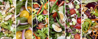 Collage of Healthy Salads clipart